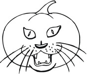 Gato, a Abóbora Assustadora coloring page