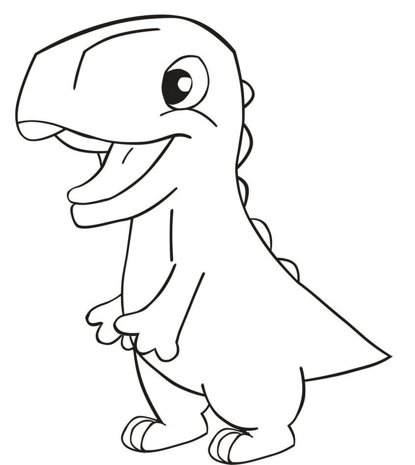 아기 공룡 coloring page