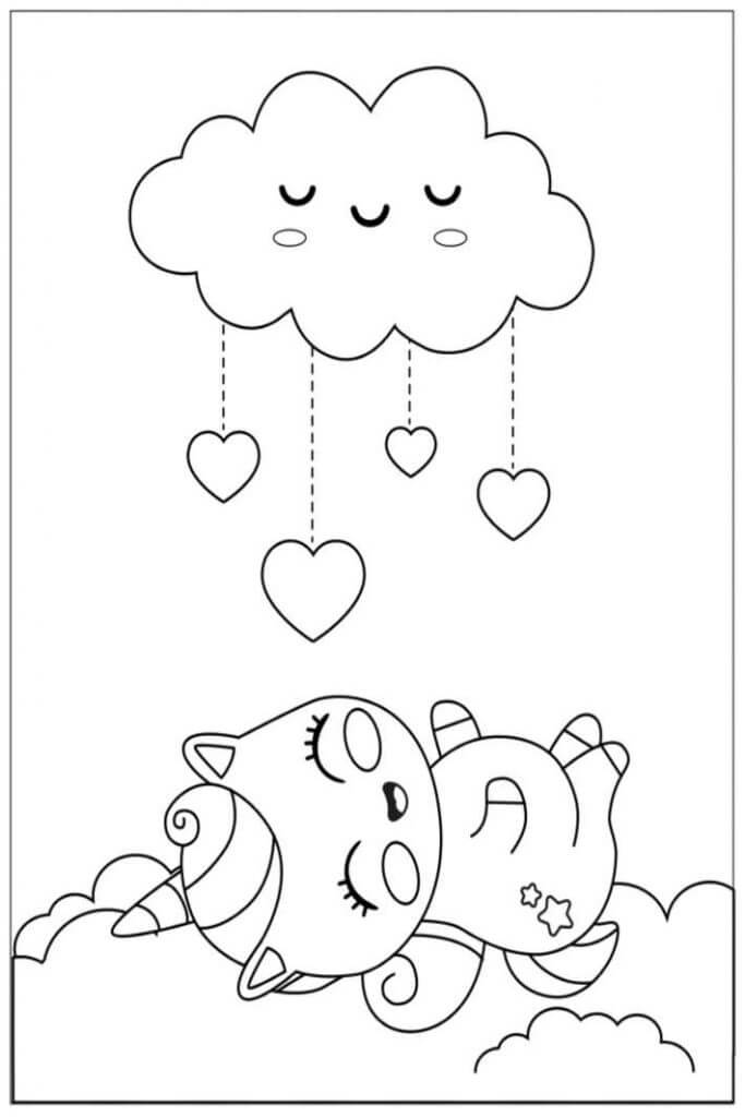 아기 유니콘 coloring page