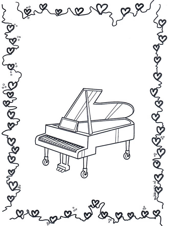 아름다운 피아노 coloring page