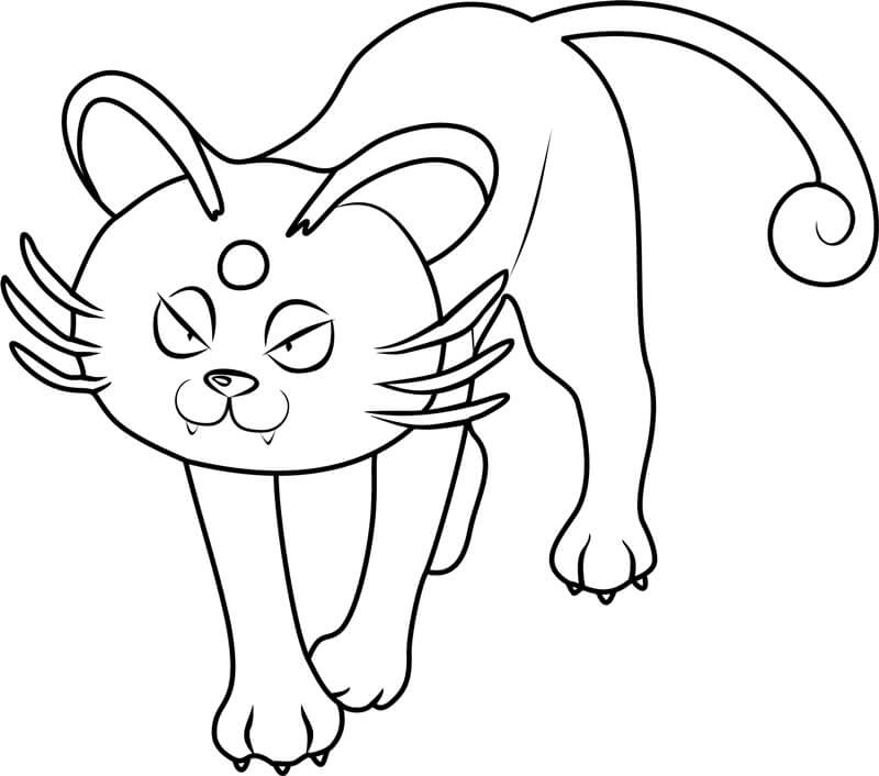 Alolan Persian coloring page