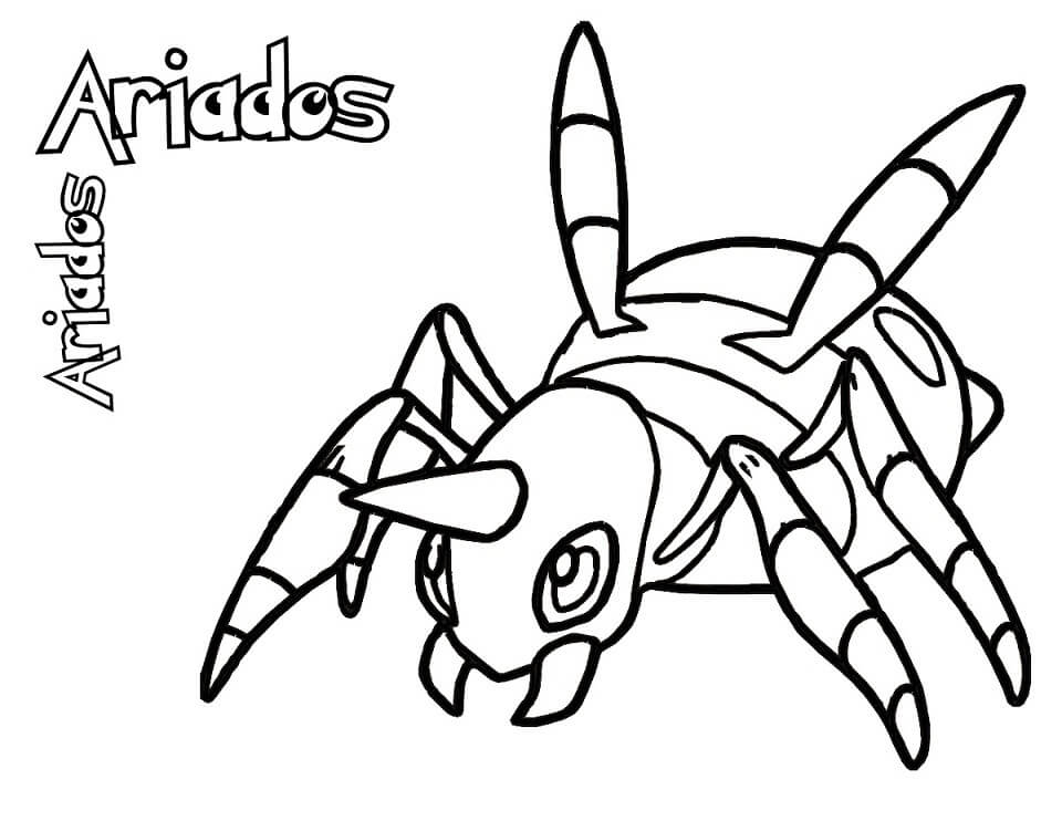 Ariados coloring page
