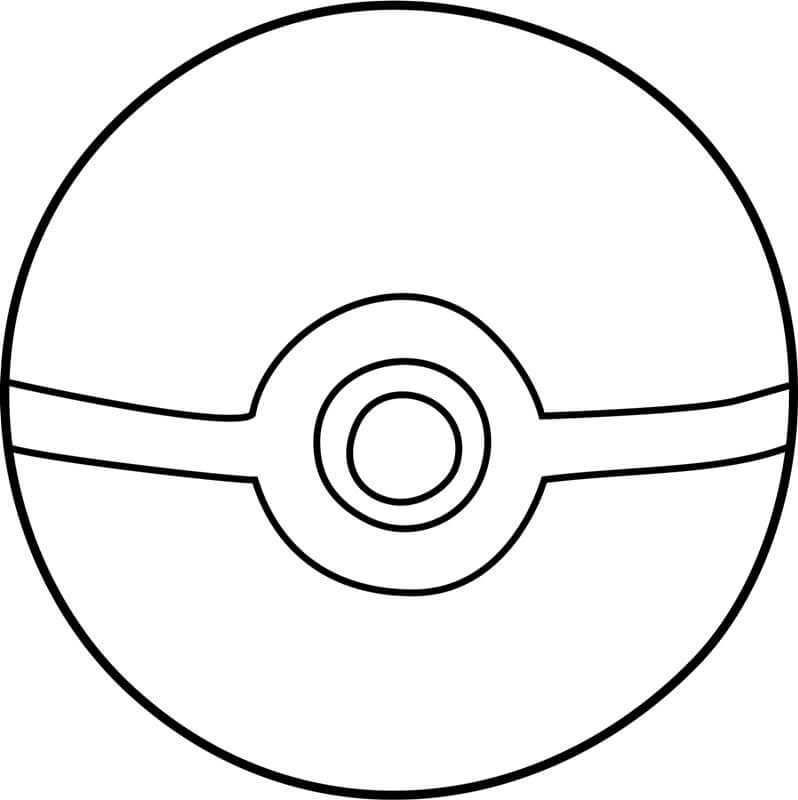 Basic Pokeball coloring page