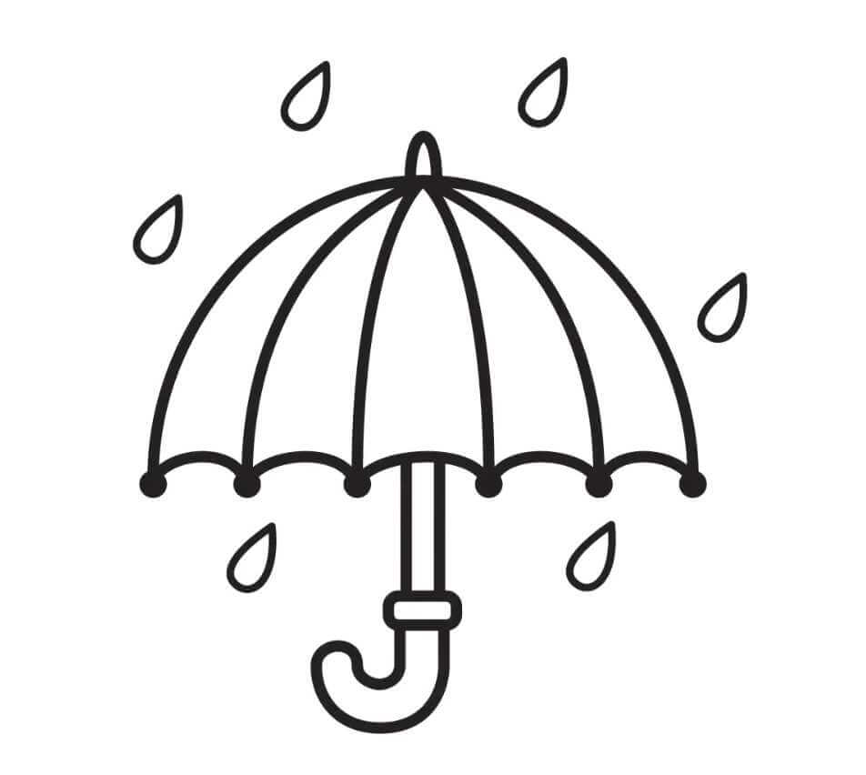 빗속의 작은 우산 coloring page