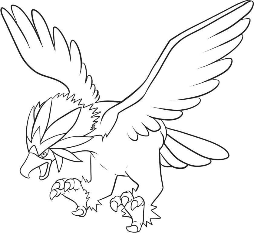 Braviary Fly coloring page