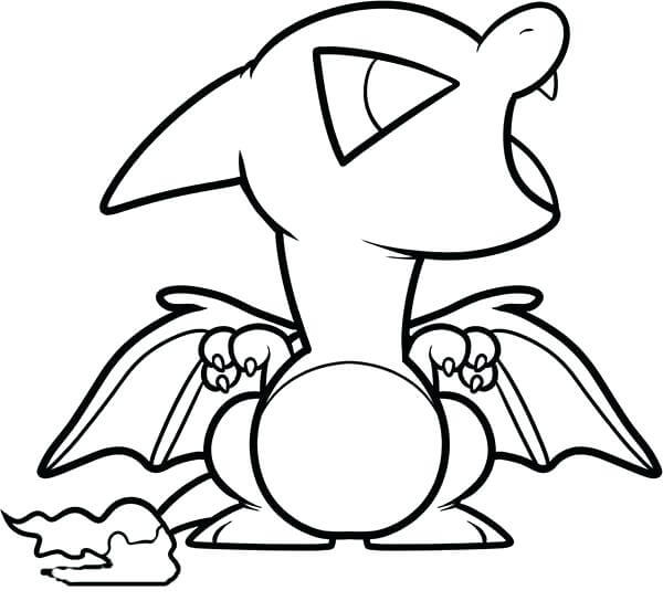 Chibi Charizard coloring page