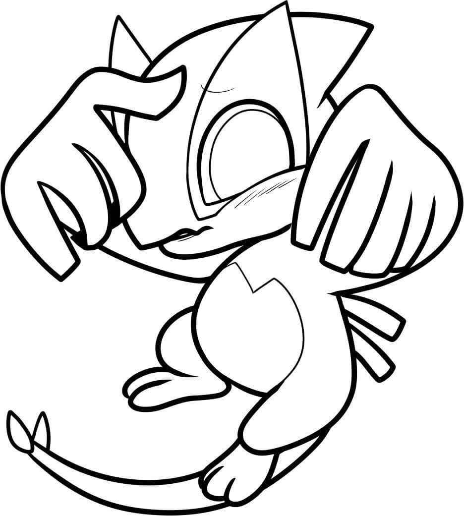 Chibi Lugia Pokemon coloring page