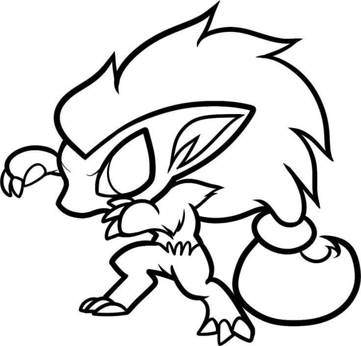 Chibi Zoroark coloring page