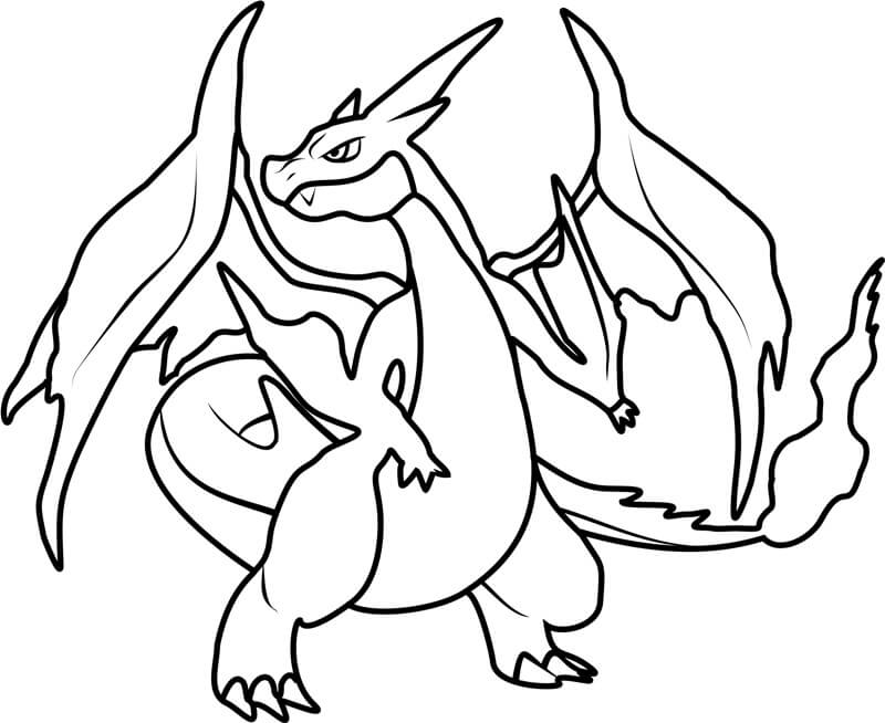 Cool Mega Charizard Y coloring page
