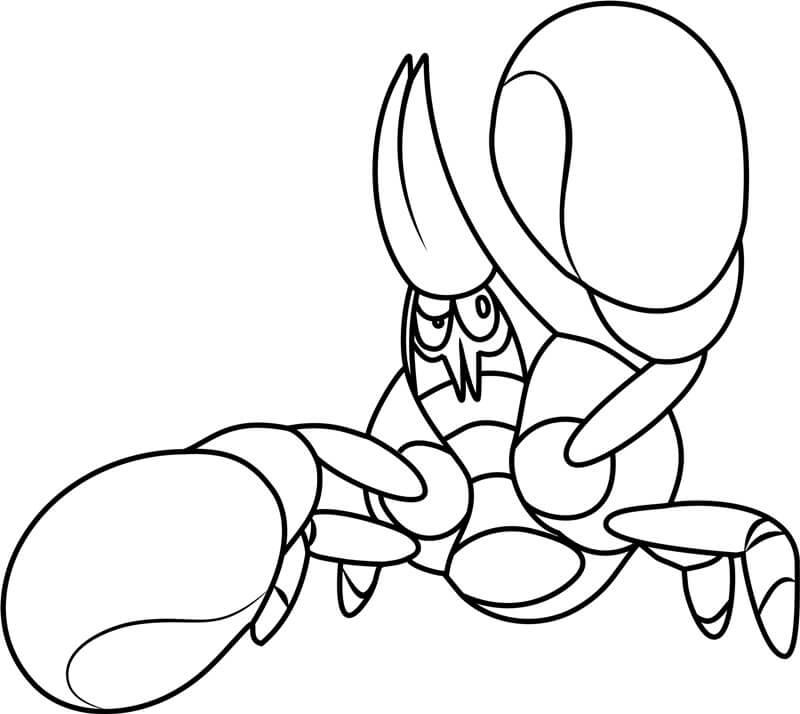 Crabrawler Pokemon coloring page
