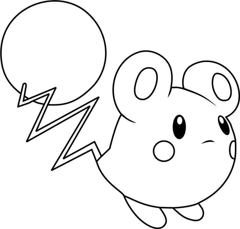 Cute Azurill Pokemon coloring page