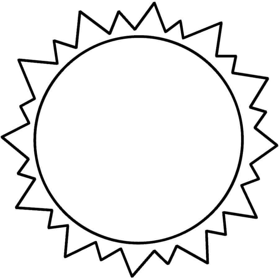 단순한 태양 coloring page