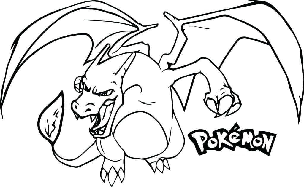 Fierce Charizard coloring page