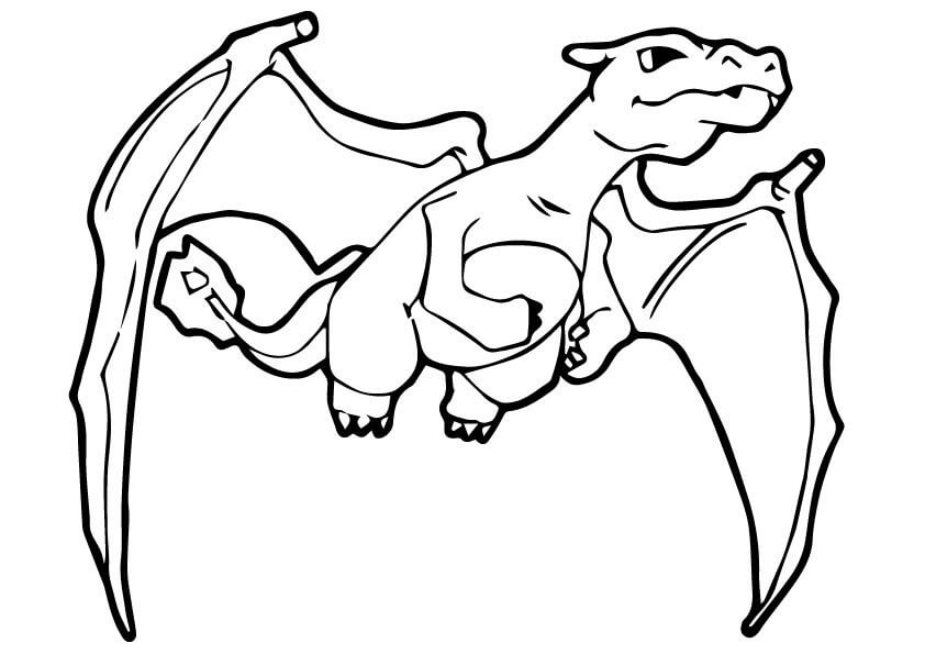 Flying Charizard coloring page