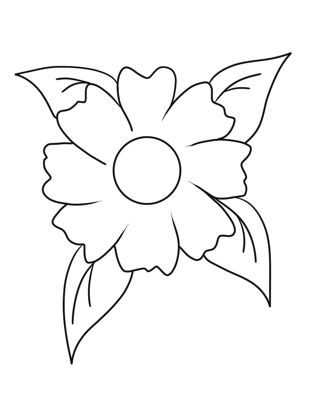 간단한 꽃 – 시트 24 coloring page