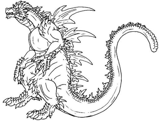 기본 고질라 coloring page