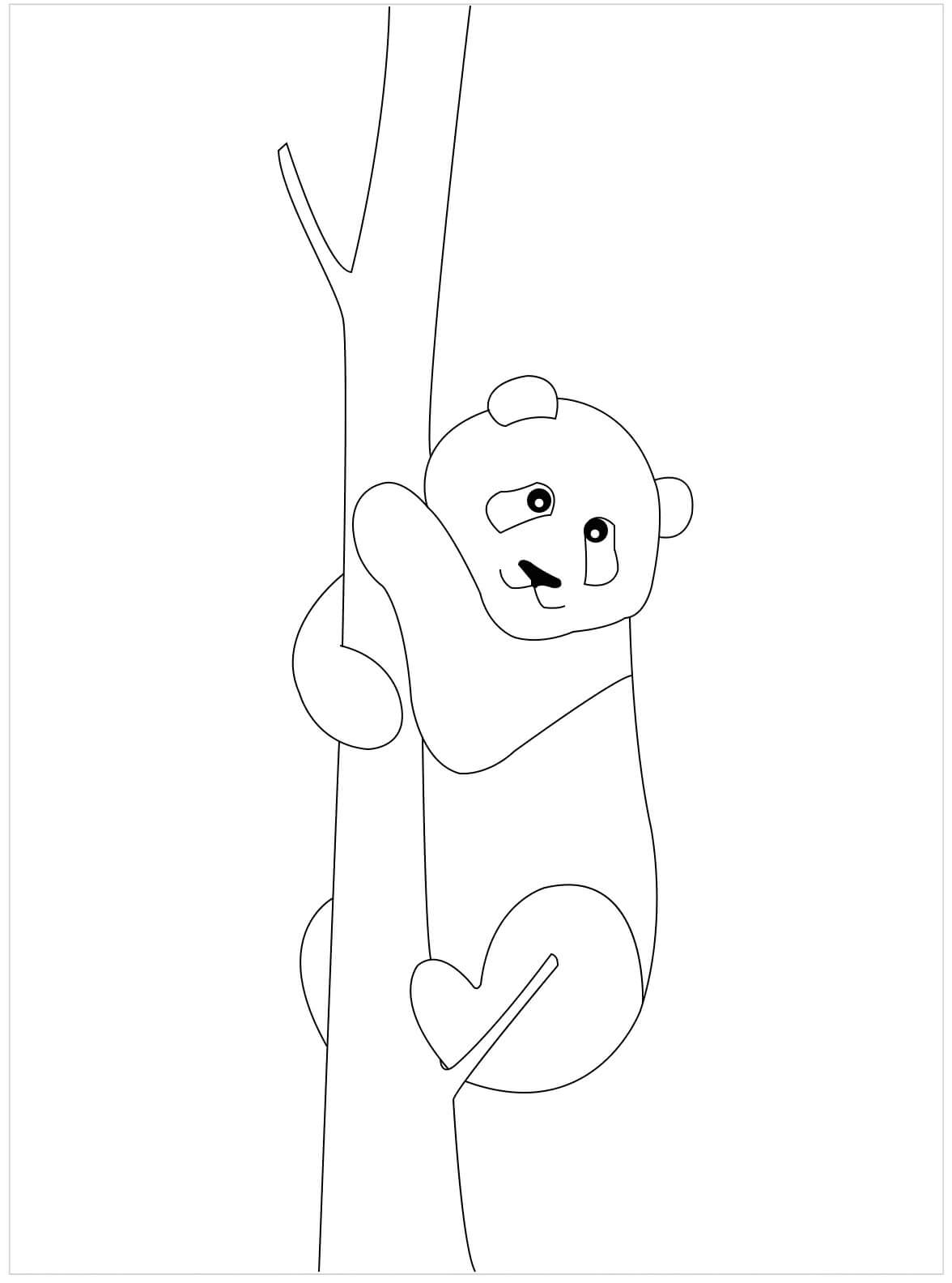 기본 팬더 등반 로프 coloring page