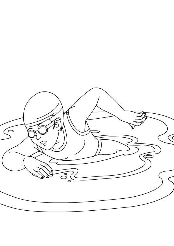 기본 수영 귀여움 coloring page