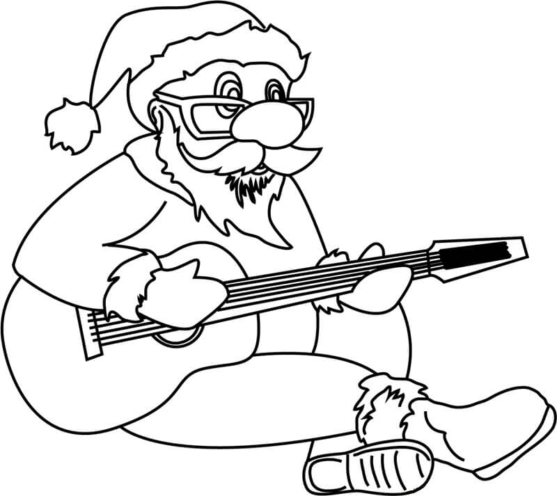 기타를 치는 산타클로스