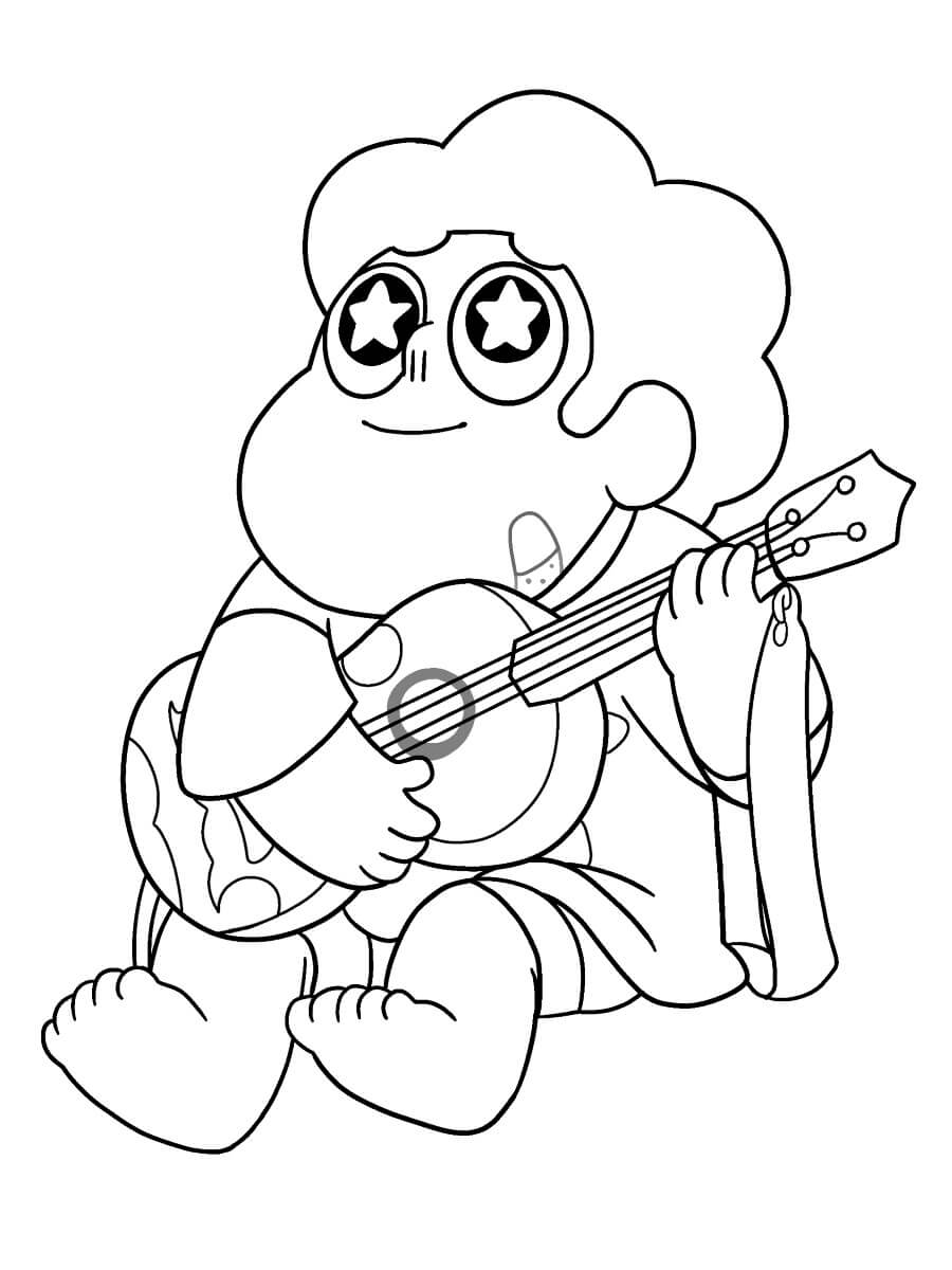 기타를 치는 스티븐 유니버스 coloring page