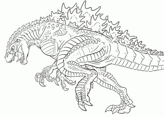 고질라 만다라 coloring page