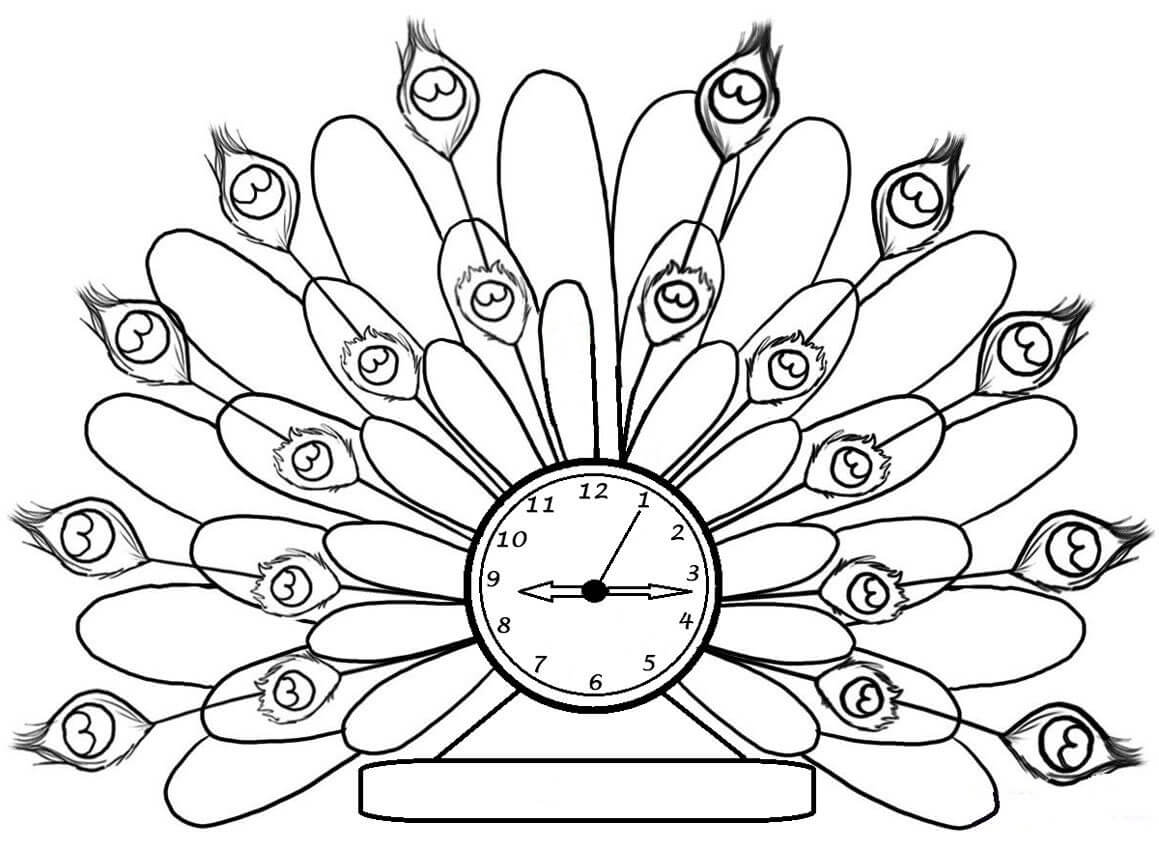 공작 시계 coloring page