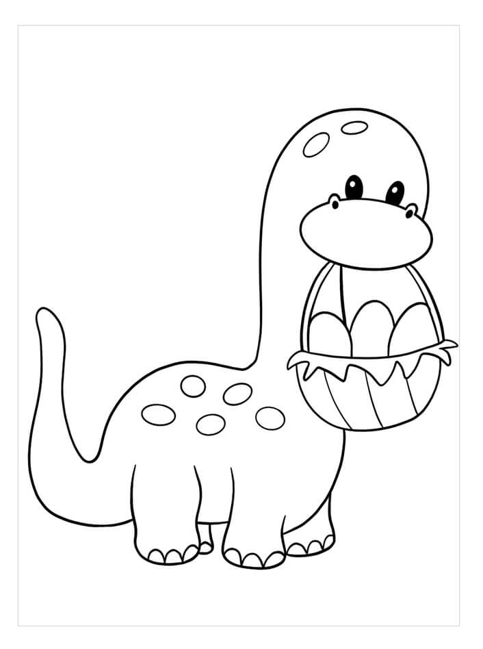 공룡이 알을 빨아먹다 coloring page