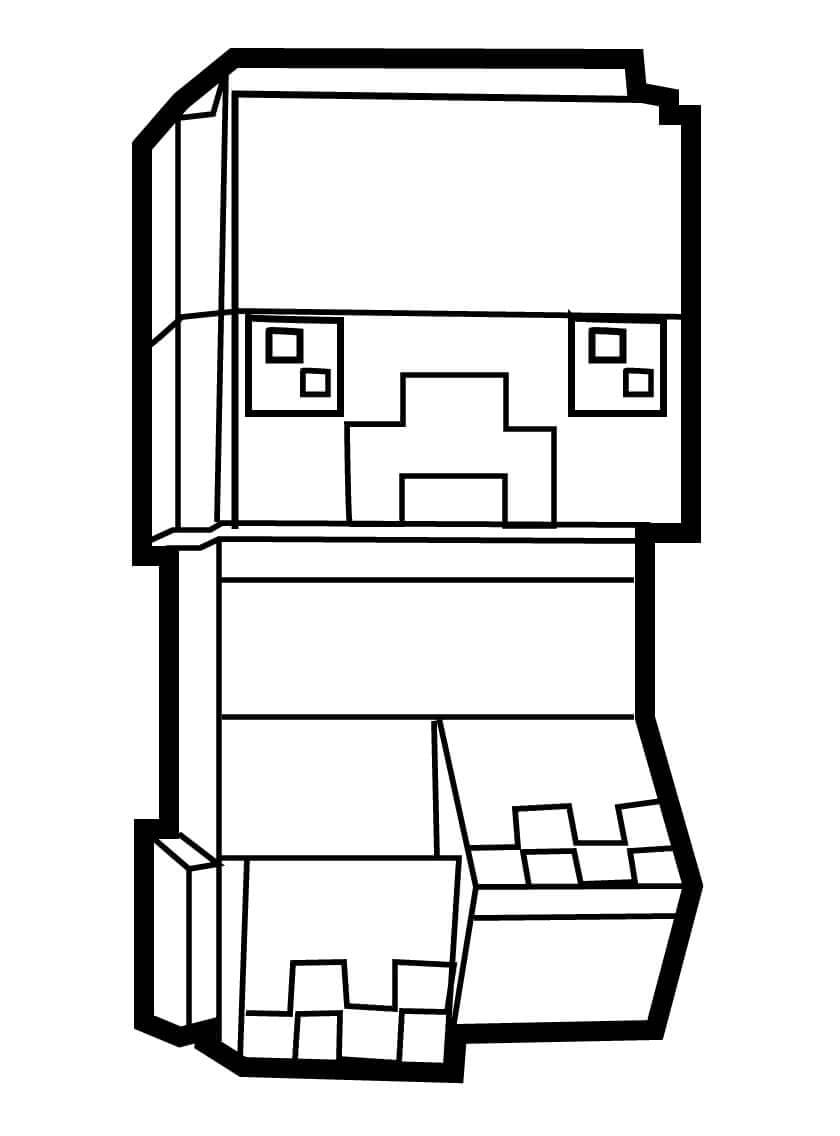 귀여운 마인크래프트 크리퍼 coloring page