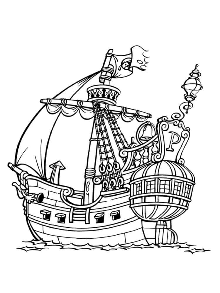 해적선 coloring page