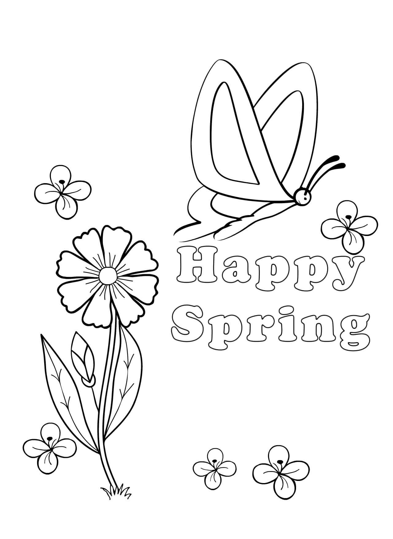 행복한 봄 coloring page