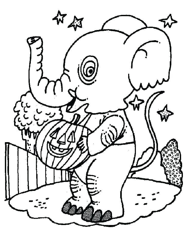 호박과 코끼리 coloring page