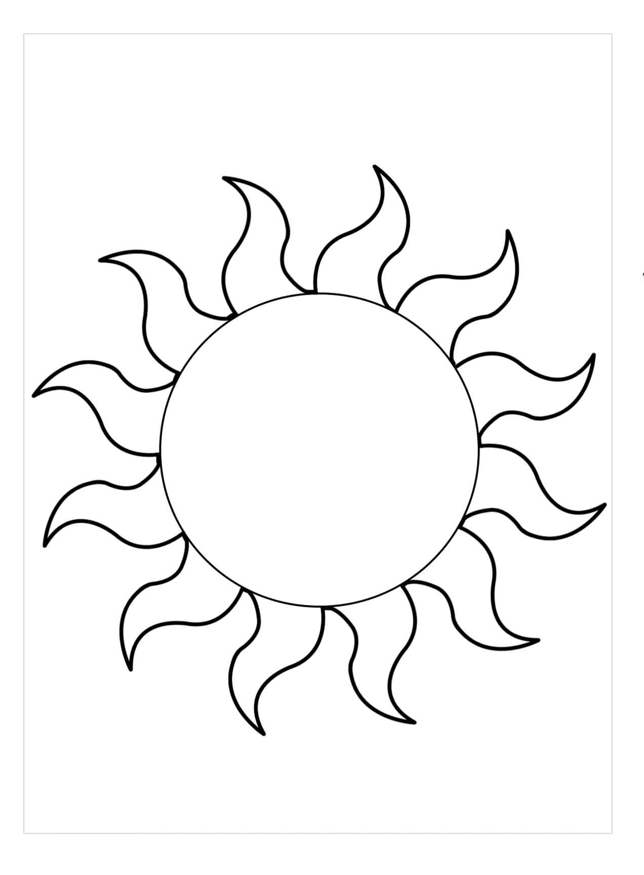 일반 태양 coloring page