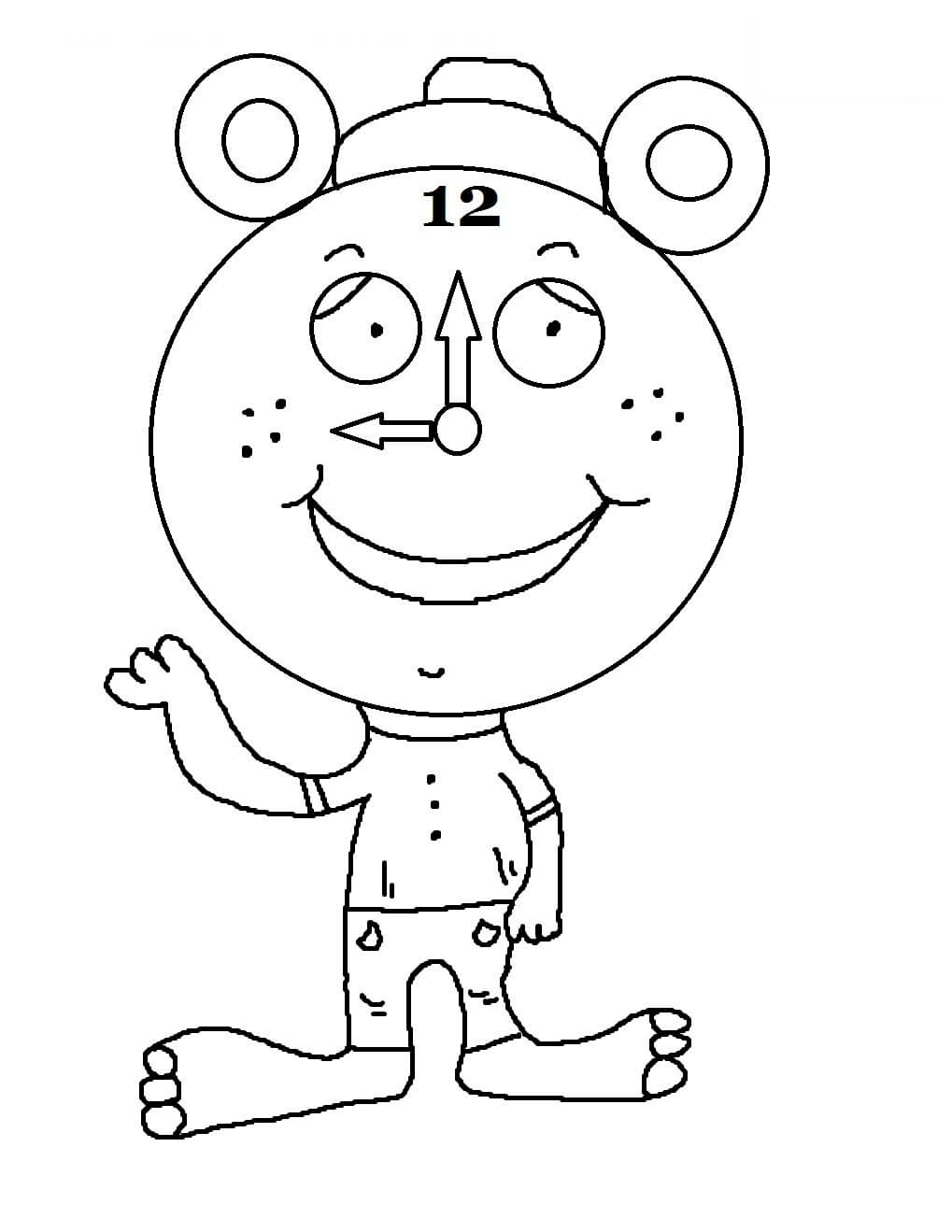 일광 절약 시계 coloring page