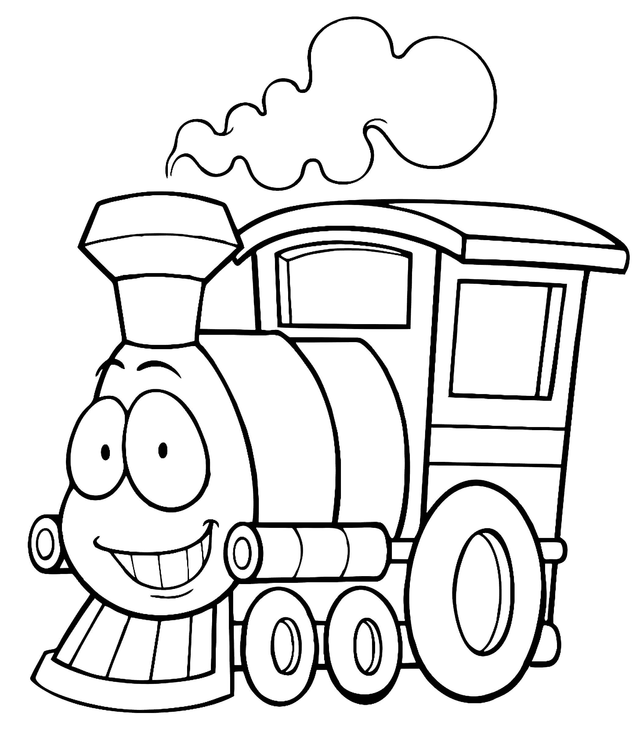 재미있는 기차 coloring page