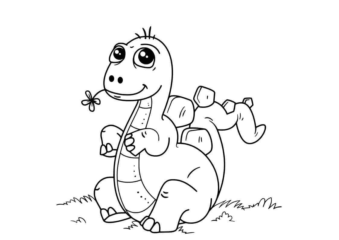 작은 공룡은 귀엽다 coloring page