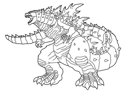 자이언트 고질라 coloring page