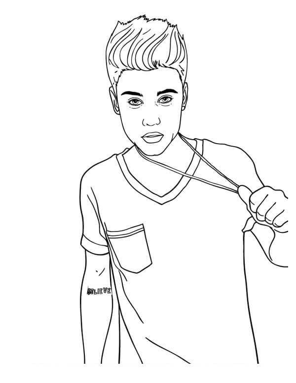 Justin Bieber – 시트 3 coloring page