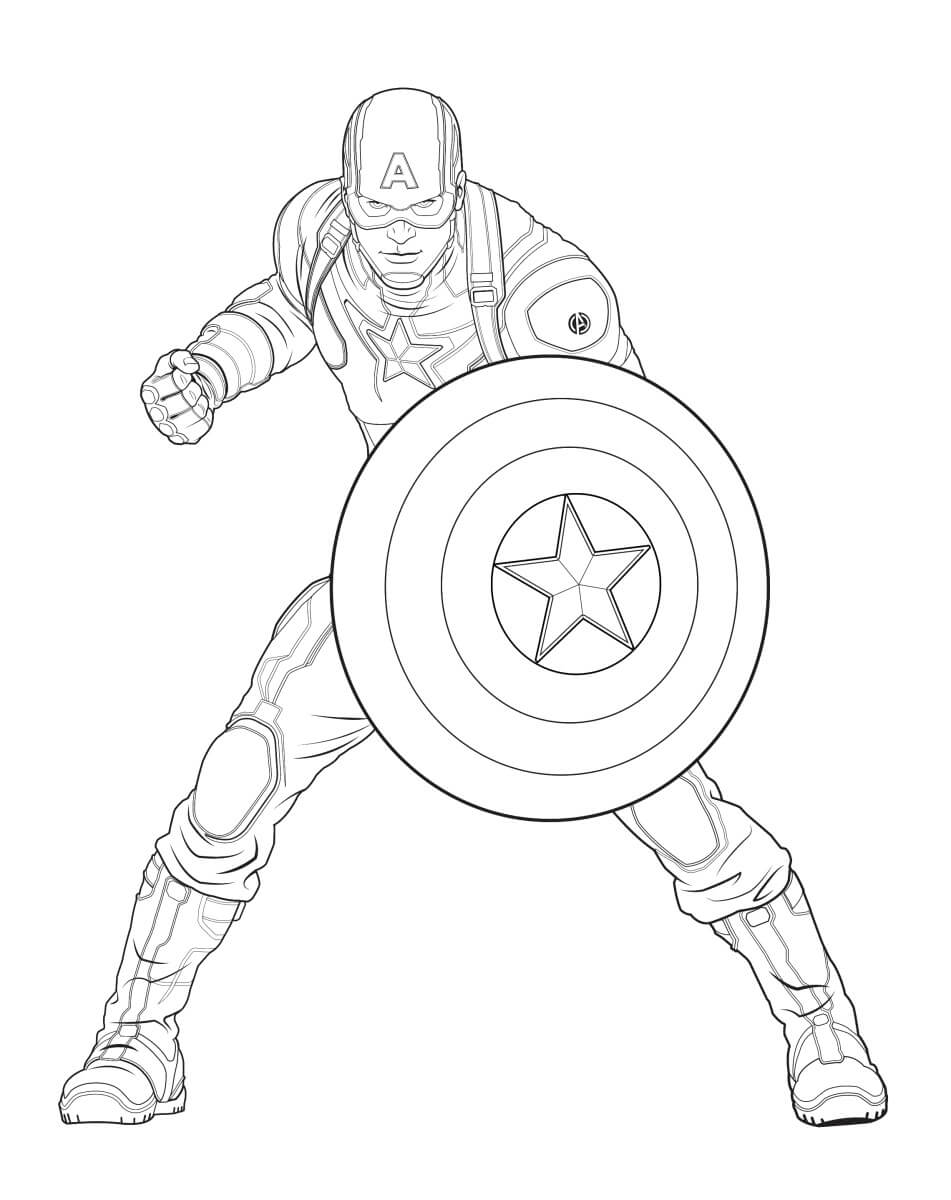 캡틴 아메리카 coloring page