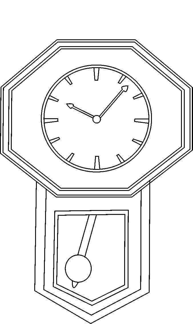 칸막이 시계 coloring page