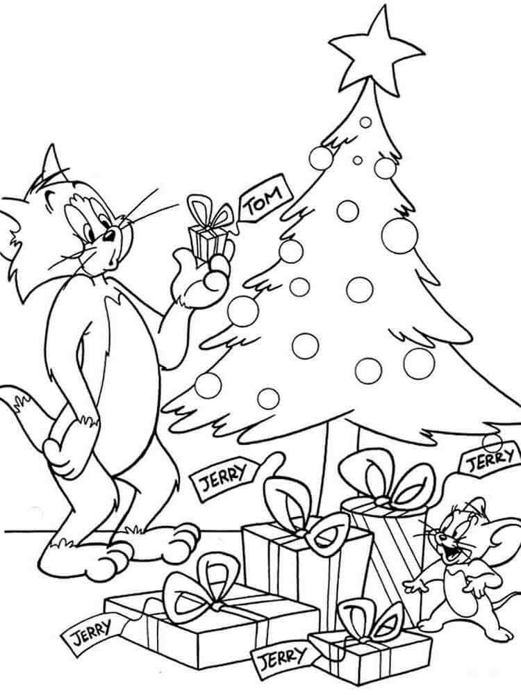 크리스마스의 톰과 제리 coloring page