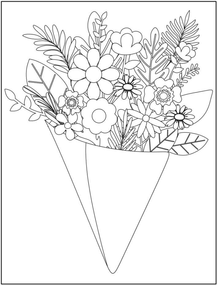 꽃 부케 – 시트 28 coloring page