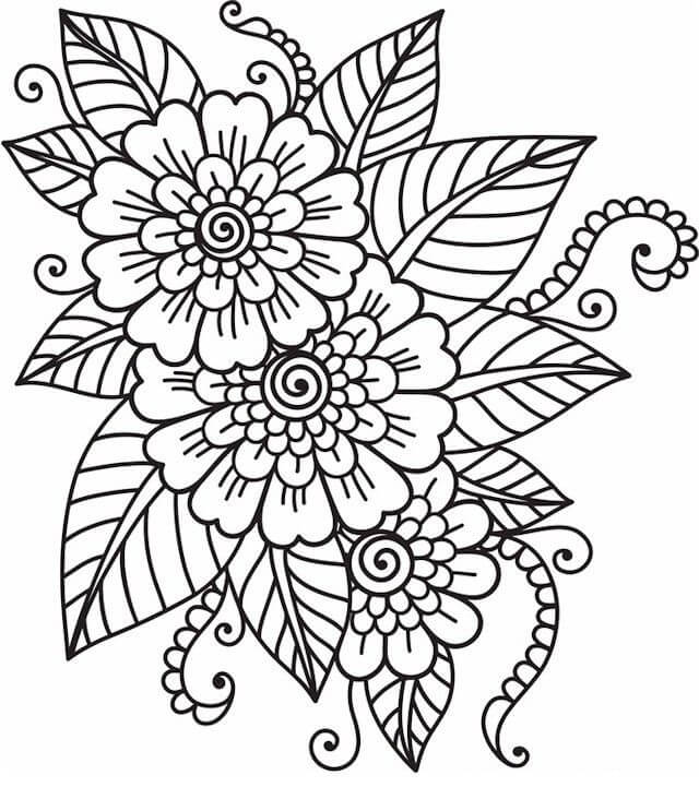 꽃 – 시트 36 coloring page
