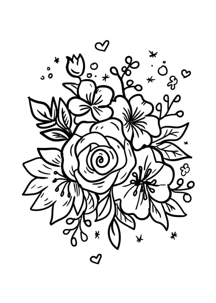 꽃 – 시트 37 coloring page