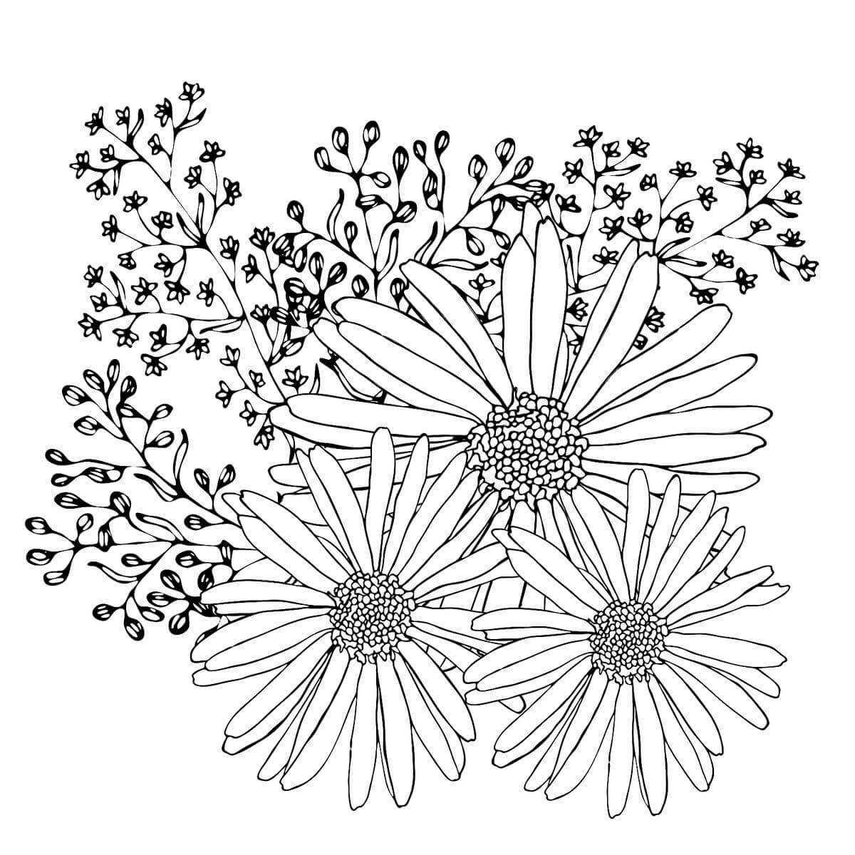 꽃 – 시트 39 coloring page