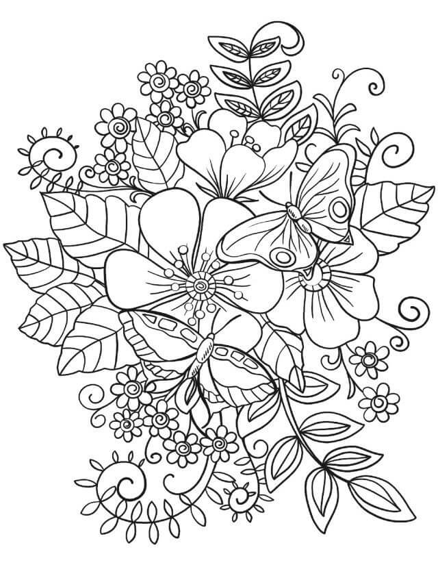 꽃 – 시트 41 coloring page