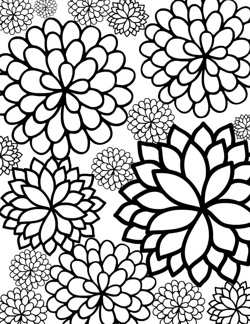 꽃 – 시트 47 coloring page