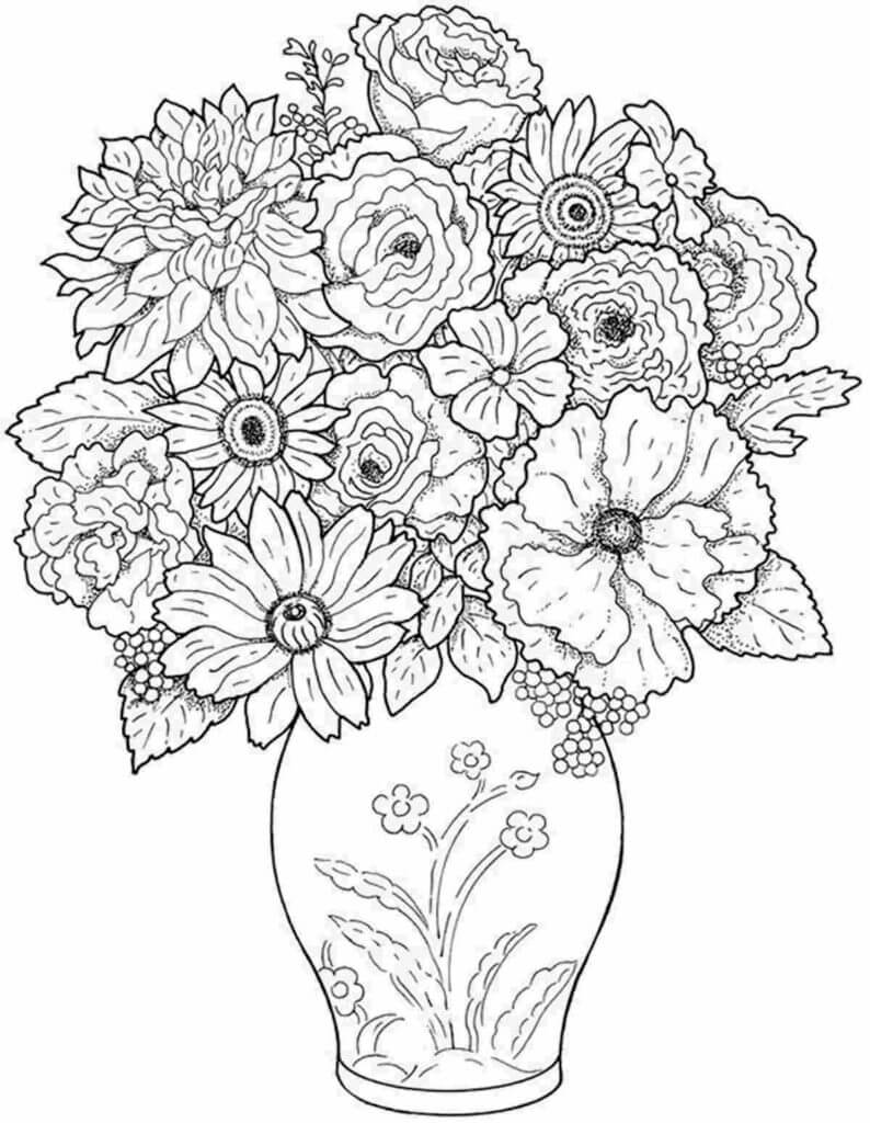 꽃병 – 시트 9 coloring page