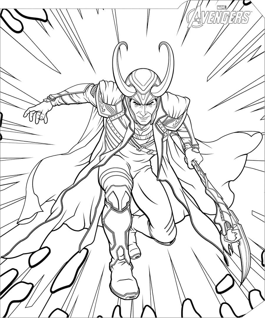 쿨한 로키 coloring page