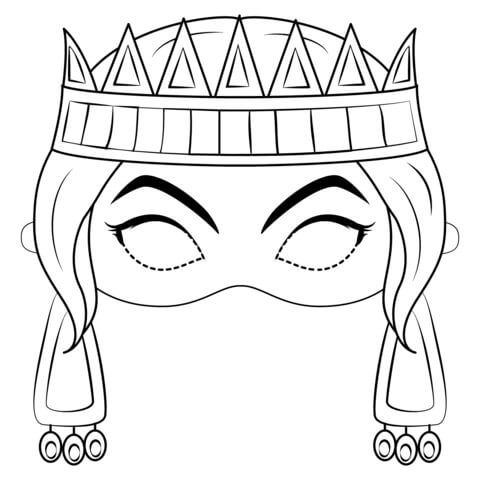 퀸 마스크 coloring page