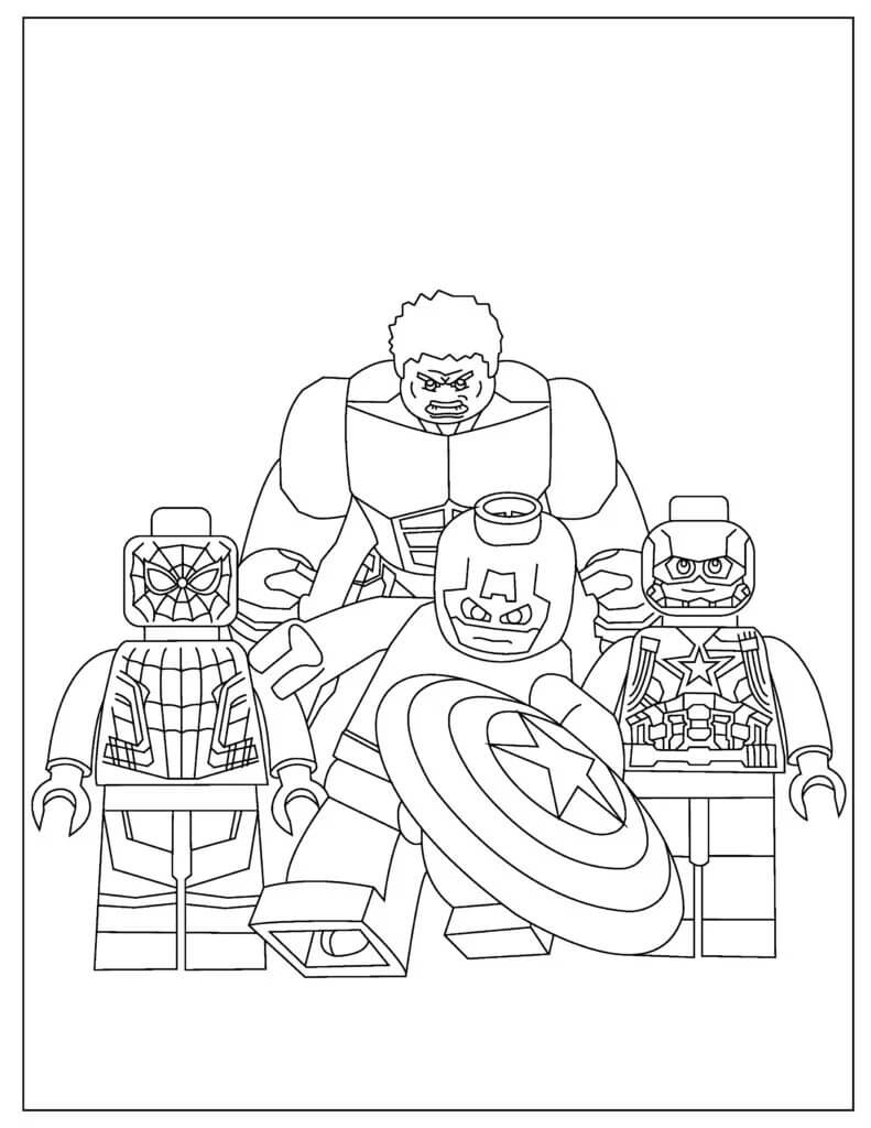 레고 어벤져스 coloring page